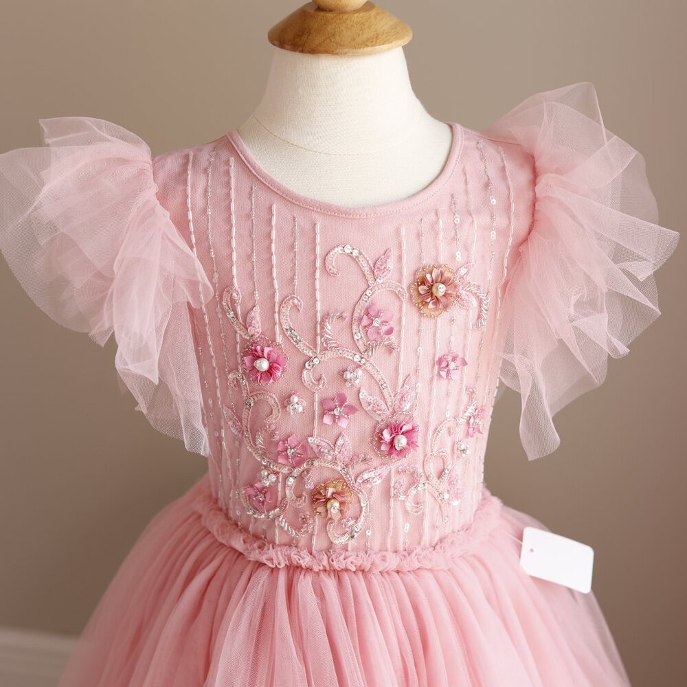 Tutu Du Monde Blush Pink Peach Blossom Tutu Dress Party Portrait Like New - Picture 2 of 8